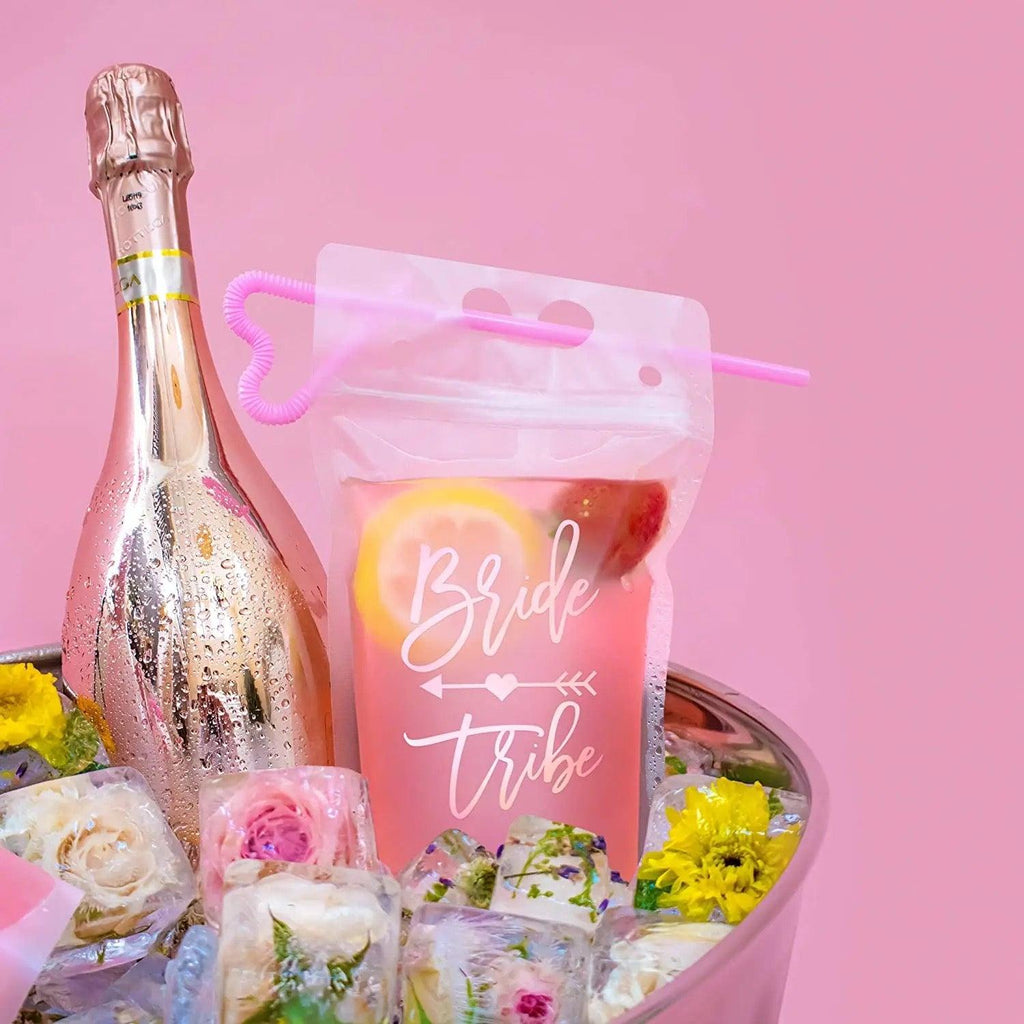 Bride / Bride Tribe Drinks Pouches - Hen Party Idea - Thea Elizabeth Studio Ltd