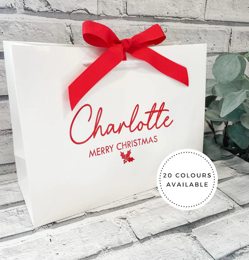 Christmas Luxury Personalised Gift Bag - Thea Elizabeth Studio Ltd