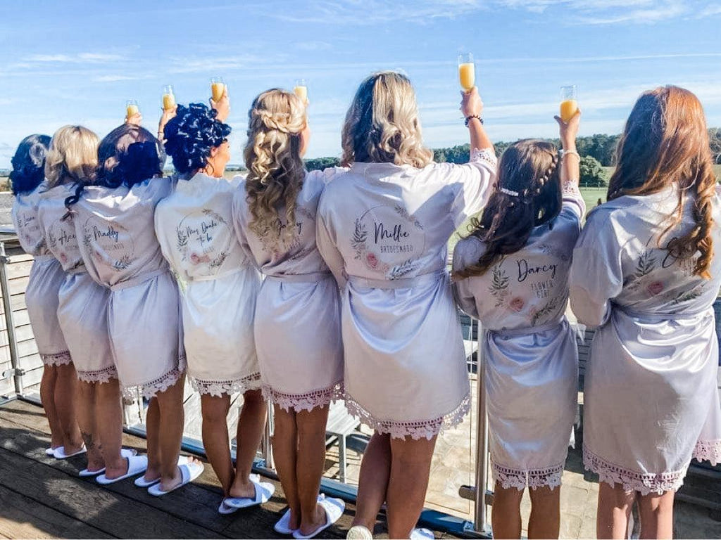 Personalised Bridesmaid Robes/Dressing Gown - Thea Elizabeth Studio Ltd