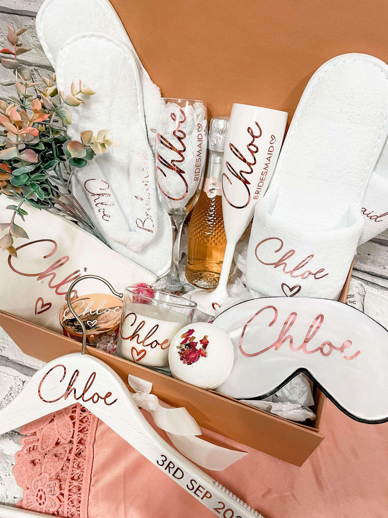 Personalised Bridesmaid Slippers Velour - Thea Elizabeth Studio Ltd
