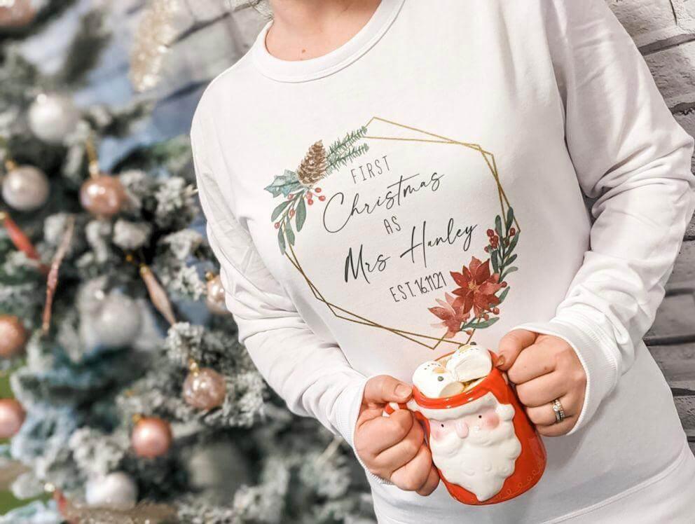 Personalised Last Christmas as a Miss/First Christmas as Mrs Jumper - Thea Elizabeth Studio Ltd