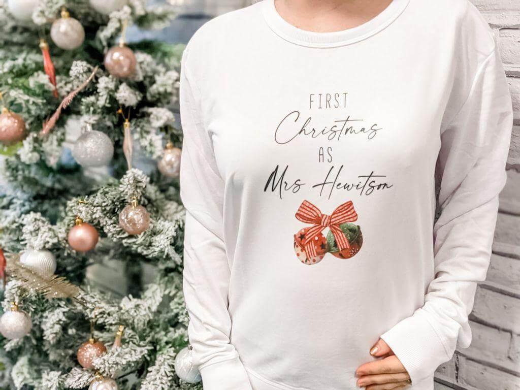 Personalised Last Christmas as a Miss/First Christmas as Mrs Jumper - Thea Elizabeth Studio Ltd