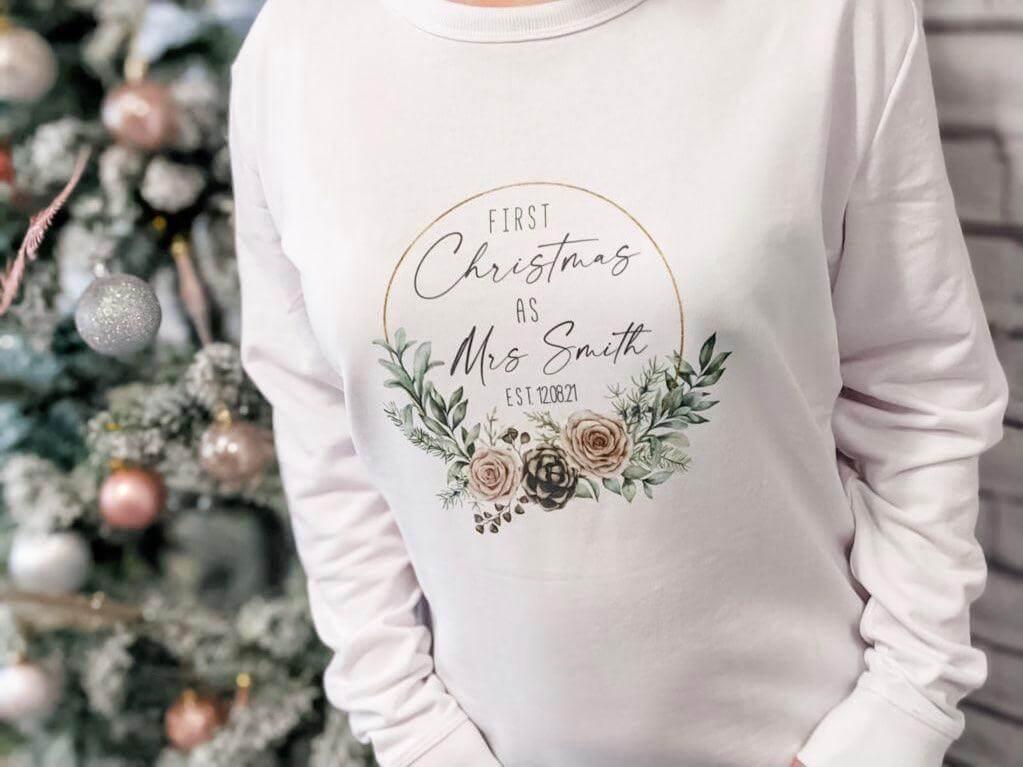 Personalised Last Christmas as a Miss/First Christmas as Mrs Jumper - Thea Elizabeth Studio Ltd