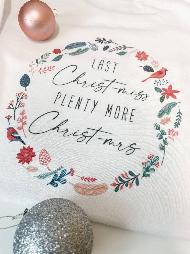 Personalised Last Christmas as a Miss/First Christmas as Mrs Jumper - Thea Elizabeth Studio Ltd