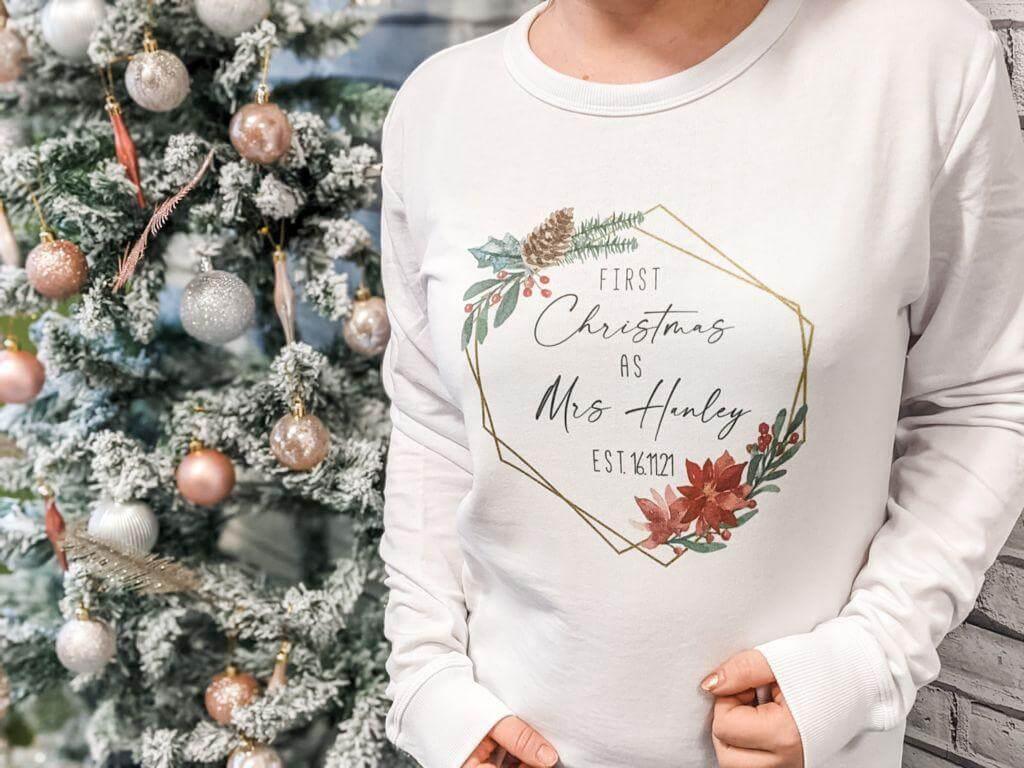 Personalised Last Christmas as a Miss/First Christmas as Mrs Jumper - Thea Elizabeth Studio Ltd