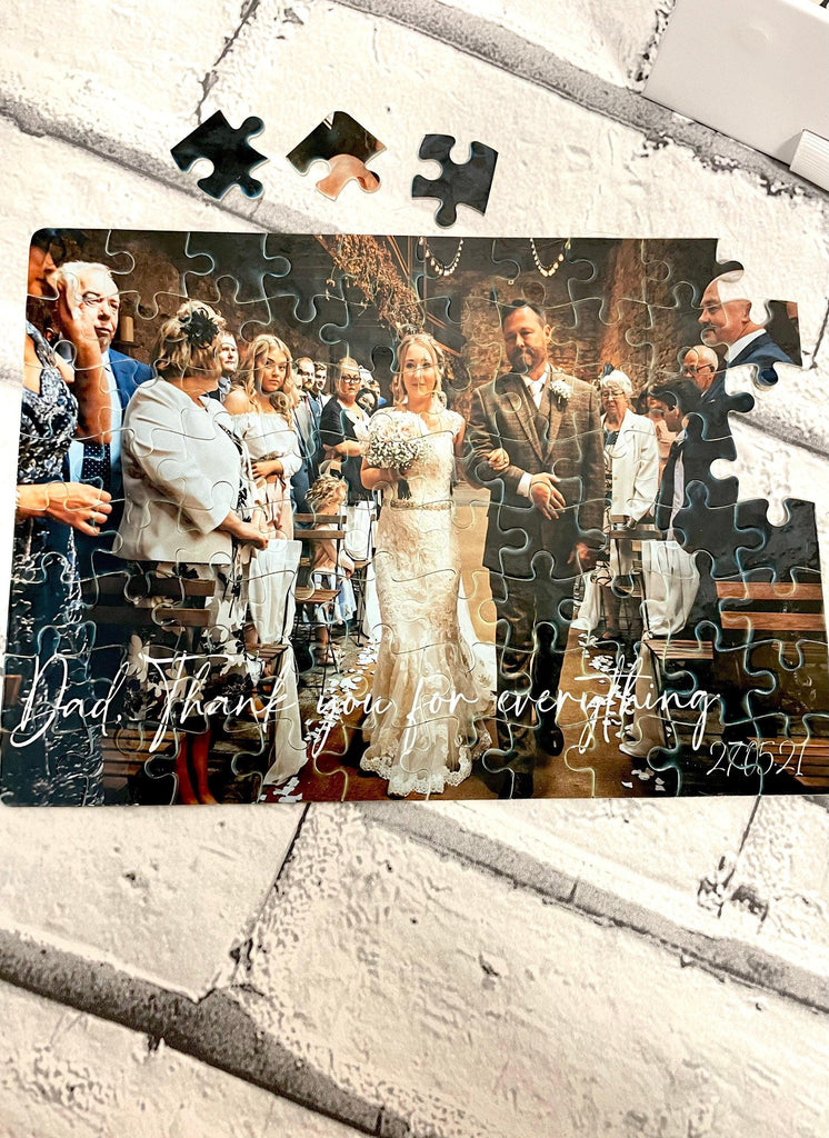 SURPRISE REVEAL Personalised Photo Jigsaw Puzzle Gift, Valentine’s Day Gift, Wedding, Anniversary, Birthday, Christmas Gift - Thea Elizabeth Studio Ltd