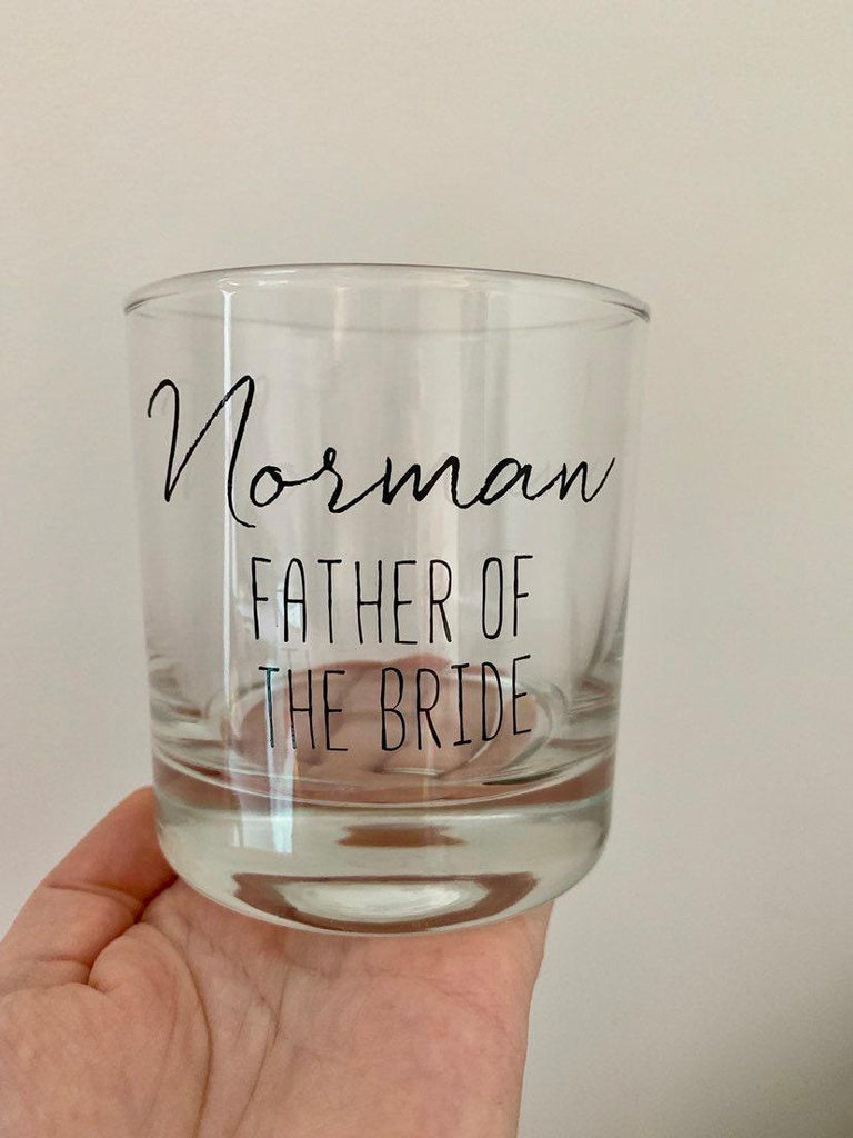 Whisky Glass, Best Man, Usher, Groomsman Wedding Personalised - Thea Elizabeth Studio Ltd
