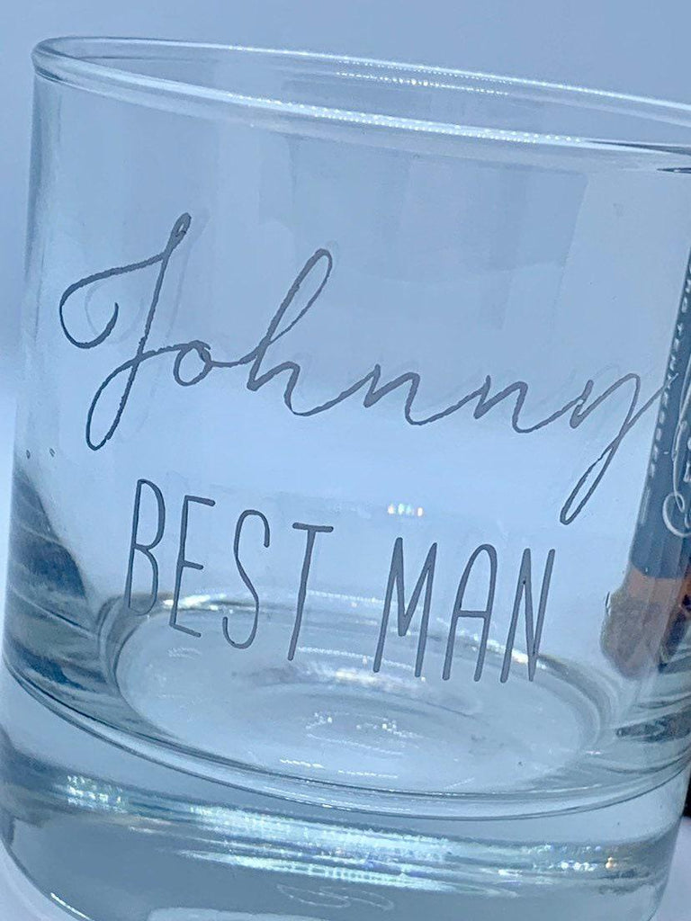 Whisky Glass, Best Man, Usher, Groomsman Wedding Personalised - Thea Elizabeth Studio Ltd